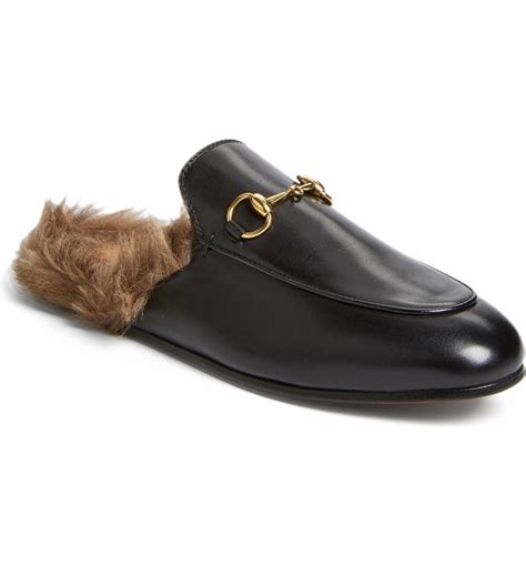 gucci loafer mule|gucci fur loafers women.